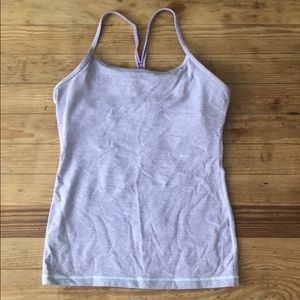 Lululemon Power Y tank size 6 in striped purple